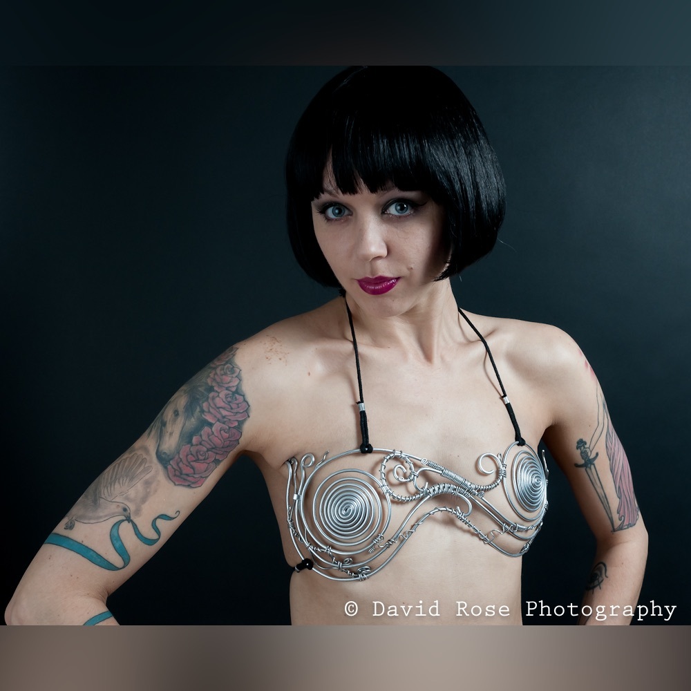 Handmade Metal Spiral Bra - Costume or Festival Look - Women's Accessory